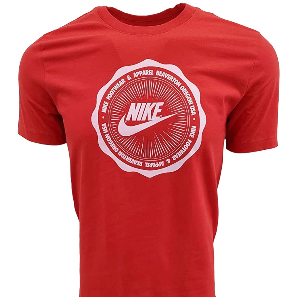 NWT Nike The Nike Tee Graphic Tee Shirt Red DJ3877-857 Size S
